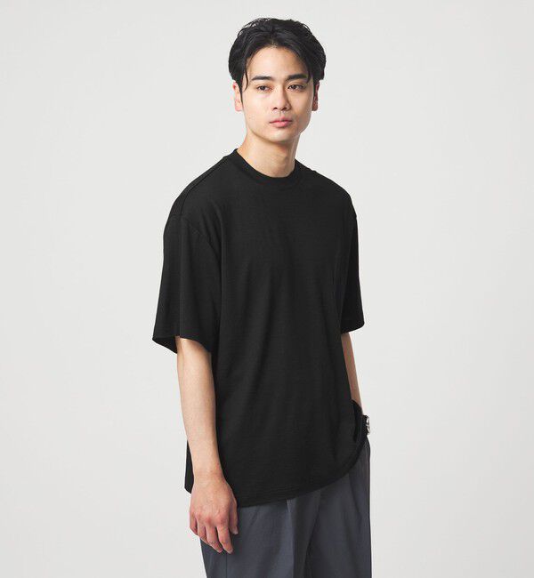 UNITED ARROWS green label relaxing「【別注】＜Marmot＞メリノウール 半袖 Tシャツ」|Tシャツ・カットソー|BLACK