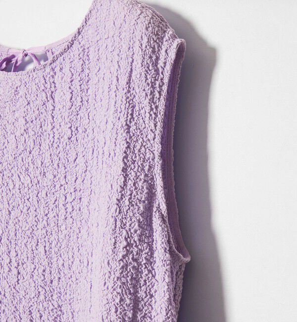 EMMEL REFINES「＜EMMEL REFINES＞EM フクレジャガード ノースリーブ ワンピース」|ワンピース|