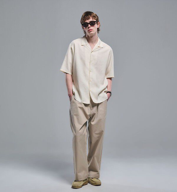 UNITED ARROWS green label relaxing「リネン ポプリン オープンカラー 半袖 シャツ」|シャツ・ブラウス|