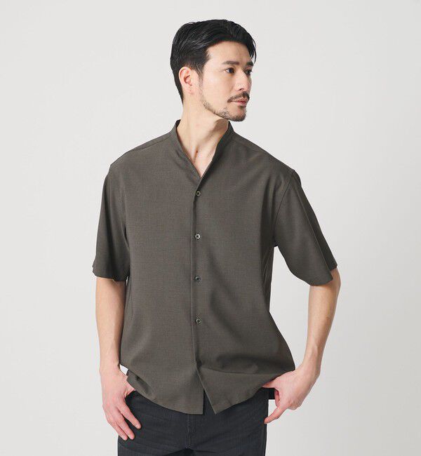 BEAUTY&YOUTH UNITED ARROWS「【WEB限定 WARDROBE SMART】 Reflax スキッパー シャツ」|シャツ・ブラウス|DK.GRAY