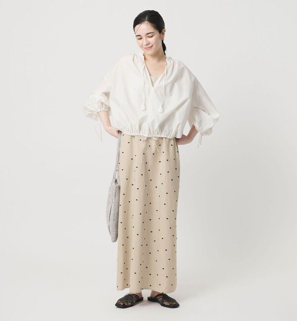 BEAUTY&YOUTH UNITED ARROWS「麻ブレンド ドット キャミワンピース」|ワンピース|NATURAL