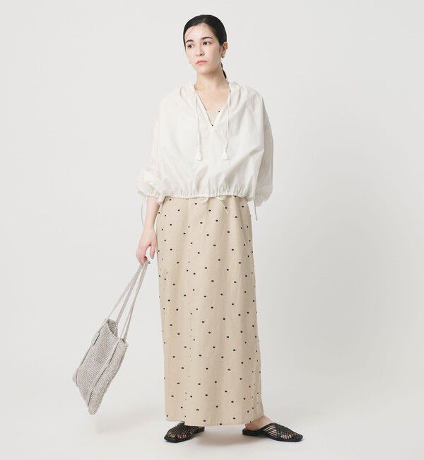 BEAUTY&YOUTH UNITED ARROWS「麻ブレンド ドット キャミワンピース」|ワンピース|