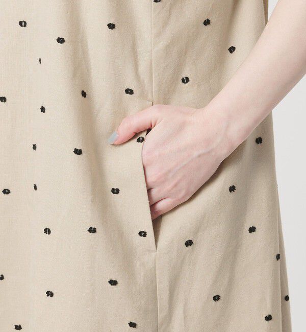 BEAUTY&YOUTH UNITED ARROWS「麻ブレンド ドット キャミワンピース」|ワンピース|