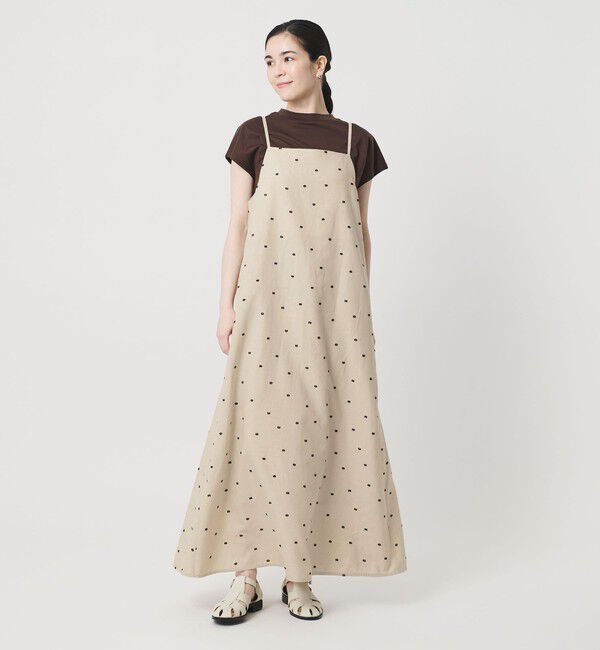 BEAUTY&YOUTH UNITED ARROWS「麻ブレンド ドット キャミワンピース」|ワンピース|
