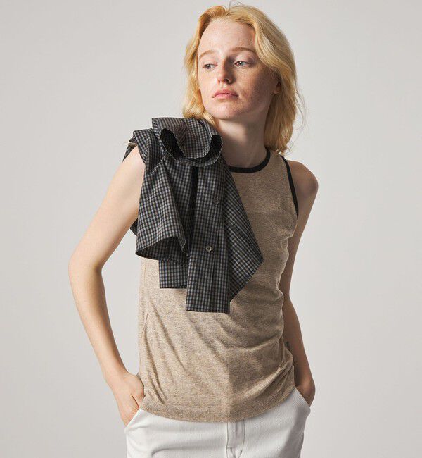 STEVEN ALAN「＜Steven Alan＞リンガー アメリカンスリーブ タンクトップ」|Tシャツ・カットソー|