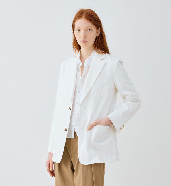 GALERIE VIE「ノンマーセライズドコットン テーラードジャケット」|テーラードジャケット|