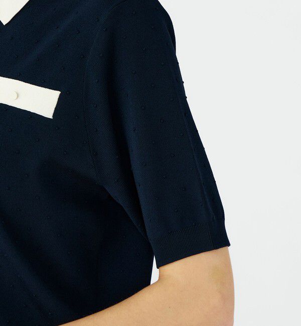 Ballsey「ストレッチタックドット ポロプルオーバー」|ニット・セーター|