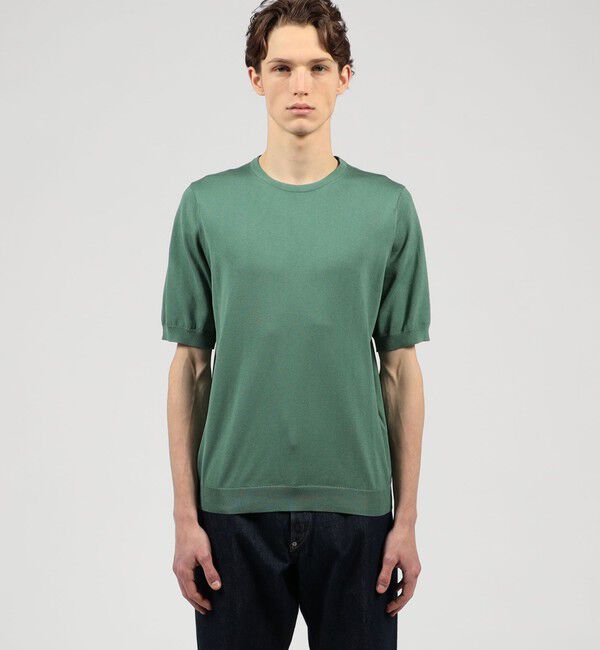 TOMORROWLAND MENS「TOMORROWLAND tricot シルクコットン クルーネックプルオーバーニット SESIA」|ニット・セーター|