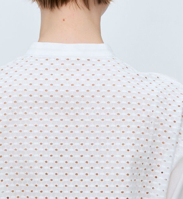 TOMORROWLAND collection「スクエアエンブロイダリー コンビネーションブラウス」|シャツ・ブラウス|