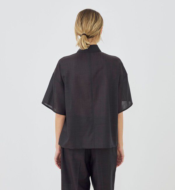 GALERIE VIE「エアリークレープ ハーフスリーブシャツ」|シャツ・ブラウス|