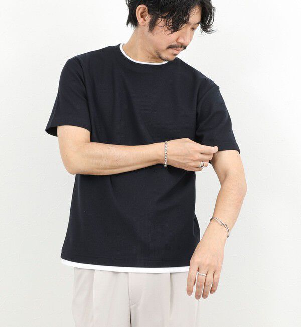 NOLLEY'S goodman「ケーブルニットダブルカラーTee 26SS」|Tシャツ・カットソー|
