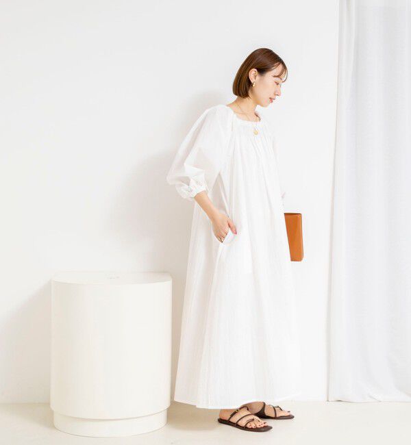 NOLLEY'S「【WEB限定】ウォッシャブルボリュームスリーブワンピース」|ワンピース|