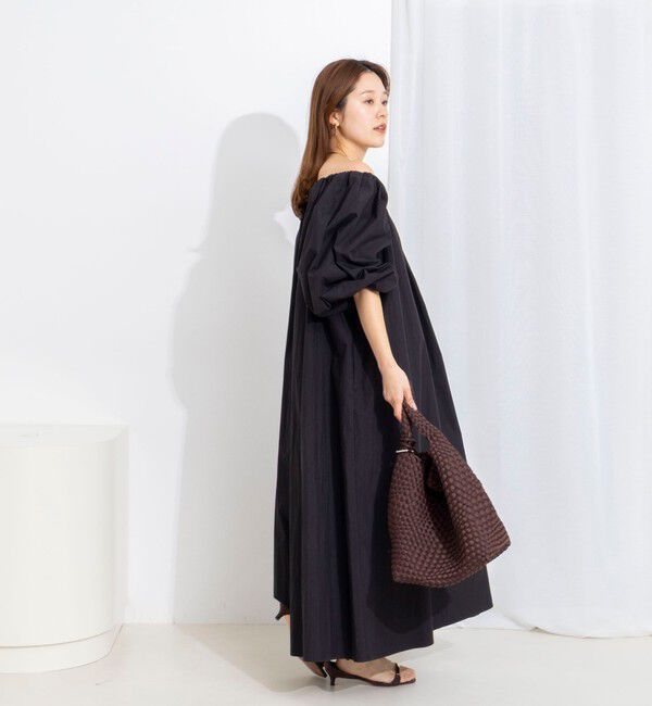 NOLLEY'S「【WEB限定】ウォッシャブルボリュームスリーブワンピース」|ワンピース|