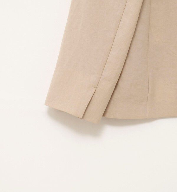 NOLLEY'S「《セットアップ対応》ストレッチツイルVネックジャケット」|ノーカラージャケット|