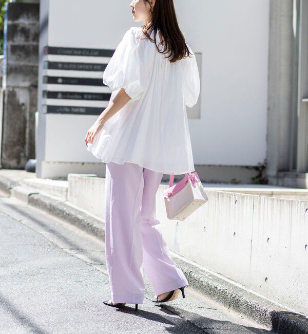 NOLLEY'S「《セットアップ対応》ウォッシャブルストレッチツイル愛されセミワイドパンツ」|その他|