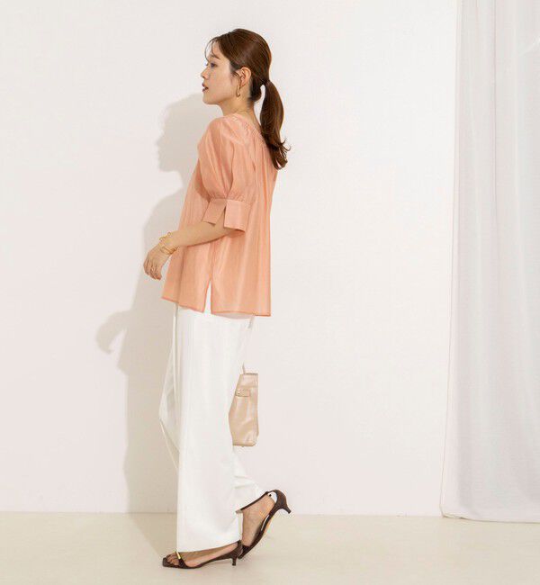 NOLLEY'S「ウォッシャブルボリュームスリーブ2WAYシアーブラウス」|シャツ・ブラウス|