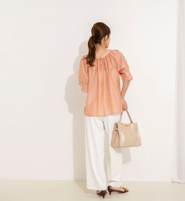 NOLLEY'S「ウォッシャブルボリュームスリーブ2WAYシアーブラウス」|シャツ・ブラウス|