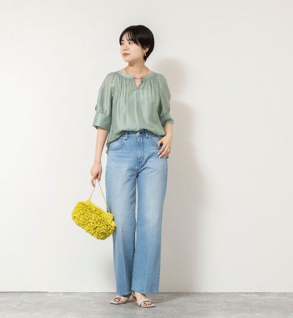 NOLLEY'S「ウォッシャブルボリュームスリーブ2WAYシアーブラウス」|シャツ・ブラウス|