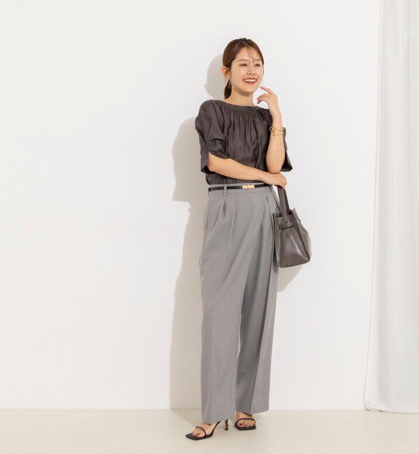 NOLLEY'S「ウォッシャブルボリュームスリーブ2WAYシアーブラウス」|シャツ・ブラウス|