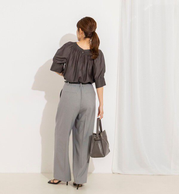 NOLLEY'S「ウォッシャブルボリュームスリーブ2WAYシアーブラウス」|シャツ・ブラウス|