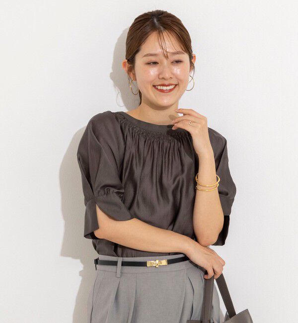 NOLLEY'S「ウォッシャブルボリュームスリーブ2WAYシアーブラウス」|シャツ・ブラウス|
