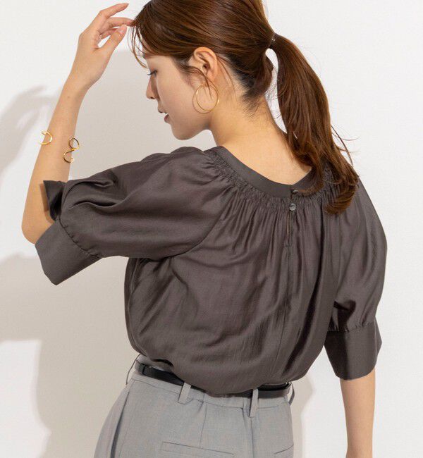 NOLLEY'S「ウォッシャブルボリュームスリーブ2WAYシアーブラウス」|シャツ・ブラウス|