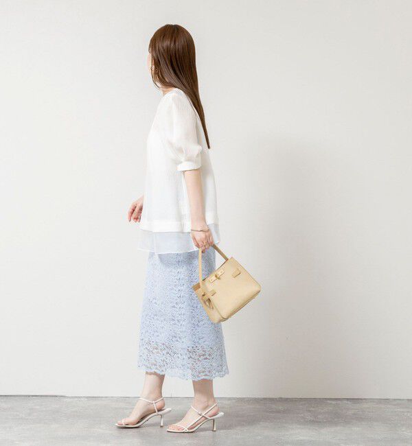 NOLLEY'S sophi「ウォッシャブルポコポコジャガードオーガンジープルオーバー」|シャツ・ブラウス|