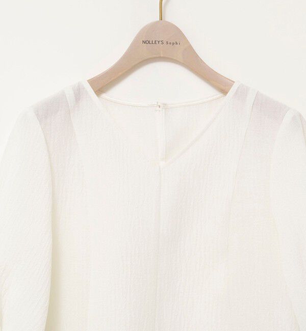 NOLLEY'S sophi「ウォッシャブルポコポコジャガードオーガンジープルオーバー」|シャツ・ブラウス|