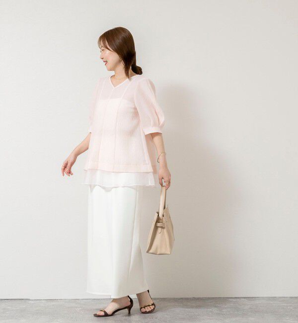 NOLLEY'S sophi「ウォッシャブルポコポコジャガードオーガンジープルオーバー」|シャツ・ブラウス|