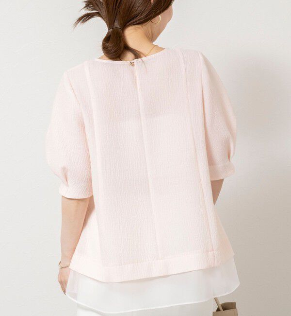 NOLLEY'S sophi「ウォッシャブルポコポコジャガードオーガンジープルオーバー」|シャツ・ブラウス|