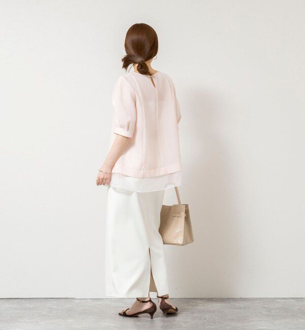 NOLLEY'S sophi「ウォッシャブルポコポコジャガードオーガンジープルオーバー」|シャツ・ブラウス|