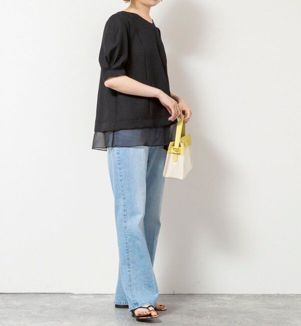 NOLLEY'S sophi「ウォッシャブルポコポコジャガードオーガンジープルオーバー」|シャツ・ブラウス|