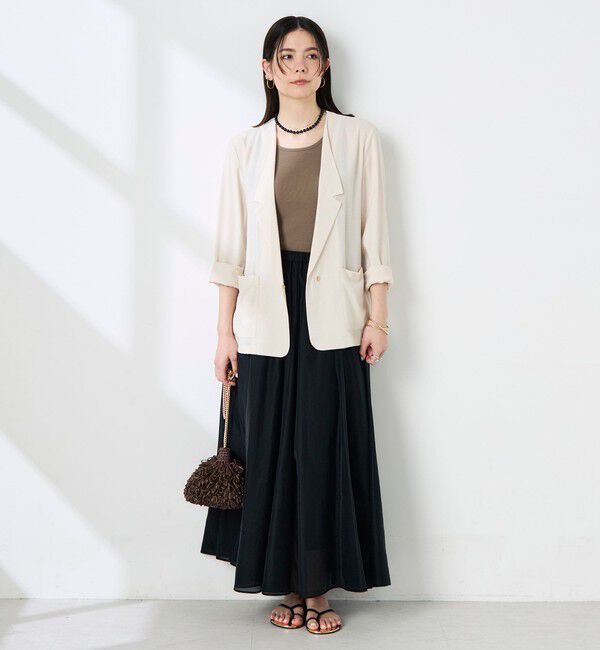 NOLLEY'S sophi「ウォッシャブルリネナチュールシアージャケット」|テーラードジャケット|