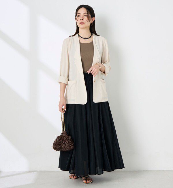 NOLLEY'S sophi「ウォッシャブルリネナチュールシアージャケット」|テーラードジャケット|