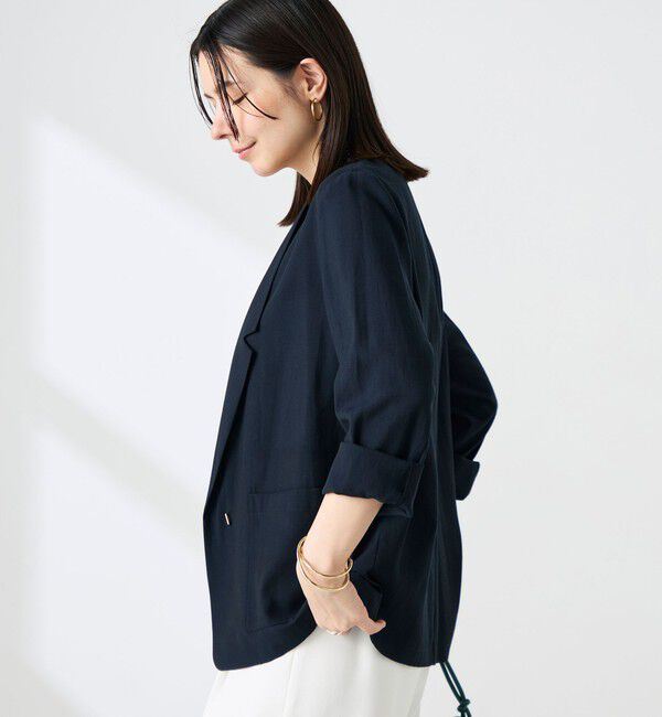NOLLEY'S sophi「ウォッシャブルリネナチュールシアージャケット」|テーラードジャケット|
