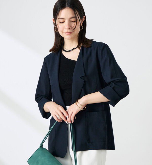 NOLLEY'S sophi「ウォッシャブルリネナチュールシアージャケット」|テーラードジャケット|
