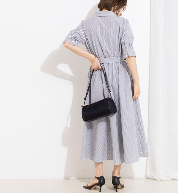 NOLLEY'S sophi「ウォッシャブルサッカーシャツワンピース」|ワンピース|