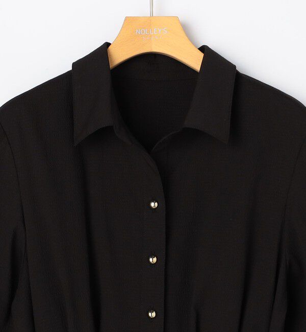 NOLLEY'S sophi「ウォッシャブルサッカーシャツワンピース」|ワンピース|