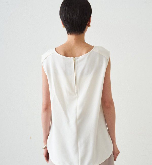  「ダブルジョーゼットノースリブラウス」|シャツ・ブラウス|