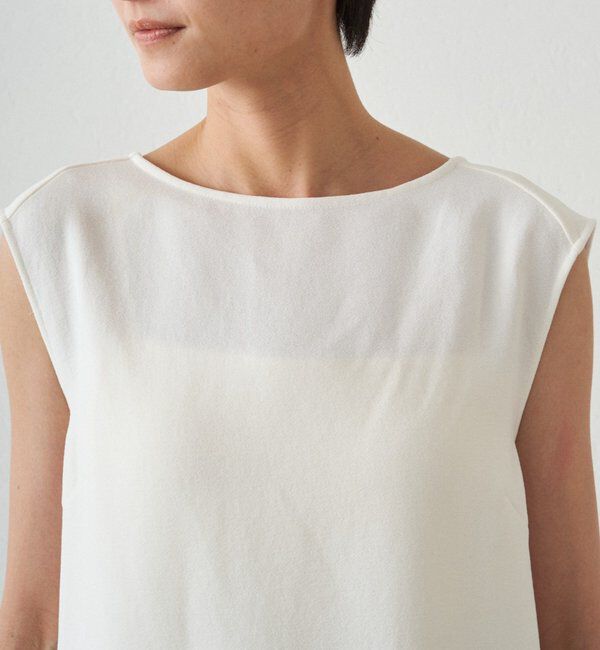  「ダブルジョーゼットノースリブラウス」|シャツ・ブラウス|