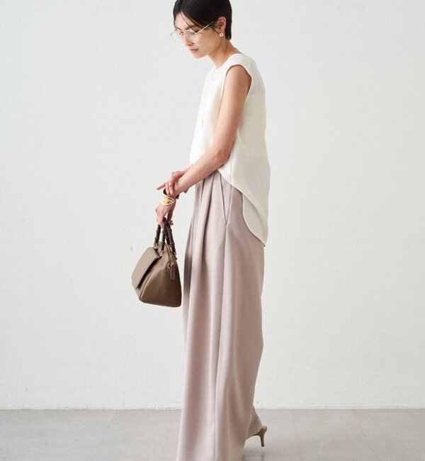  「ダブルジョーゼットノースリブラウス」|シャツ・ブラウス|