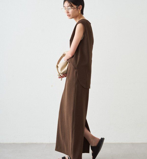  「ダブルジョーゼットノースリブラウス」|シャツ・ブラウス|