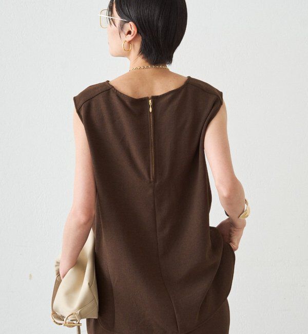  「ダブルジョーゼットノースリブラウス」|シャツ・ブラウス|