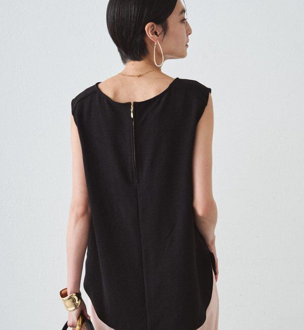  「ダブルジョーゼットノースリブラウス」|シャツ・ブラウス|