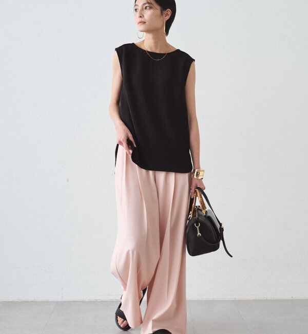  「ダブルジョーゼットノースリブラウス」|シャツ・ブラウス|