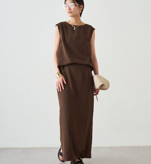  「ダブルジョーゼットタイトスカート」|スカート|