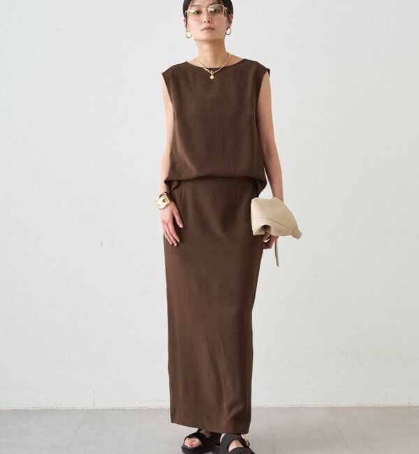  「ダブルジョーゼットタイトスカート」|スカート|