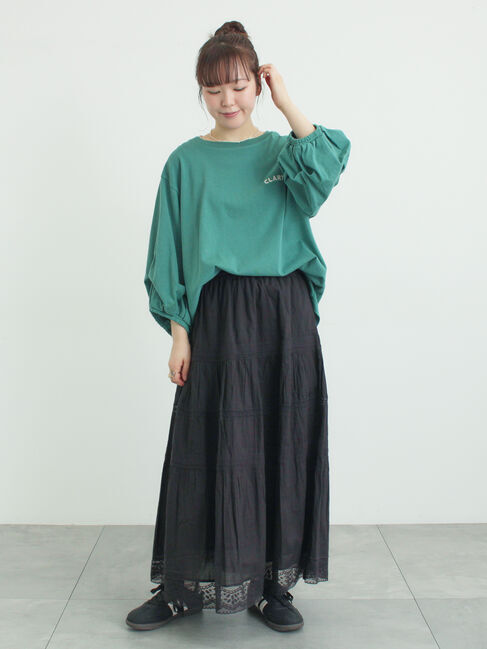 Samansa Mos2「袖タックTシャツ」|Tシャツ・カットソー|