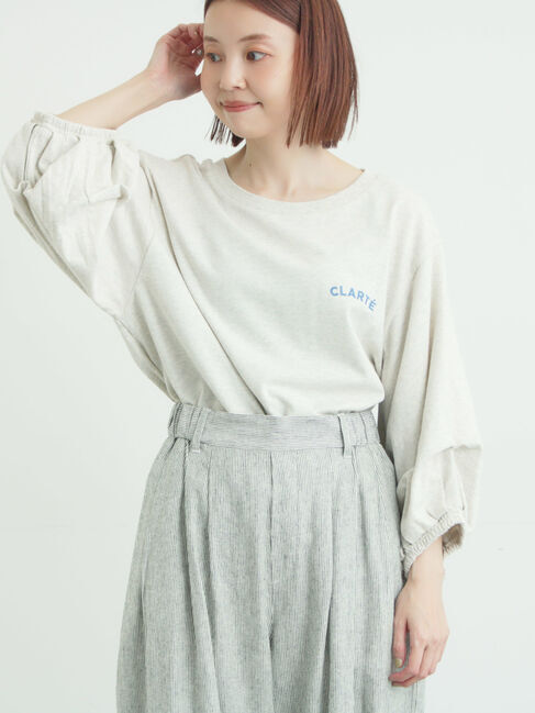 Samansa Mos2「袖タックTシャツ」|Tシャツ・カットソー|