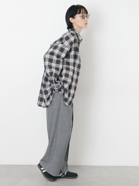 Samansa Mos2「【イージーケア、接触冷感】タックワイドパンツ」|その他|